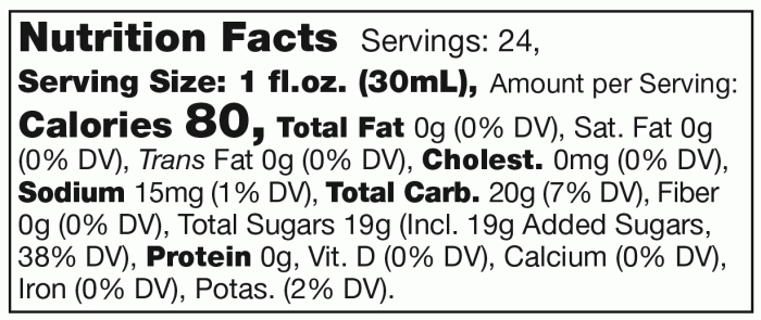 On the rocks espresso martini nutrition facts