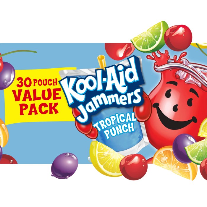 Kool jammers punch pouches jugo flavored 177ml sabores bolsas frutales drinks