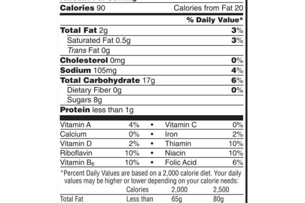 King size rice krispie treat nutrition facts